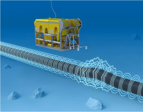 Subsea MTM-G vehicle scanning an underwater pipeline