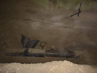 Excavation at an anomaly location